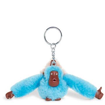 Kipling Mom And Baby Classic Monkey Keychain Accessories Warm Blue | CA 1942YX